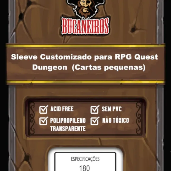 Protetor de Cartas 44mm x 66,5mm c/ 180 Customizado - Bucaneiros