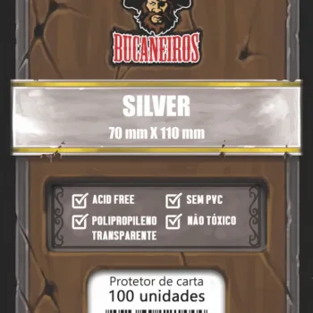 Protetor de Cartas 70mm x 110mm (Silver) c/ 100 Customizado - Bucaneiros Protetor de Cartas 70mm x 110mm (Silver) c/ 100 Customizado - Bucaneiros