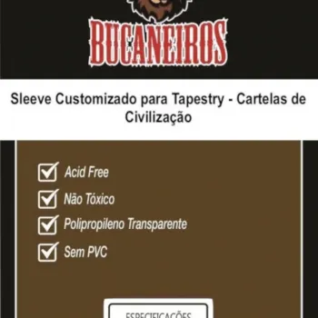 Protetor de Cartas 175mm x 115mm c/ 20 Customizado - Bucaneiros