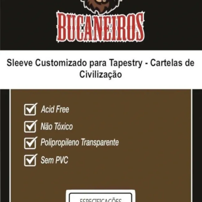 Protetor de Cartas 175mm x 115mm c/ 20 Customizado - Bucaneiros