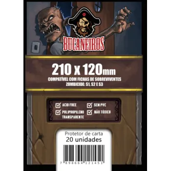Protetor de Cartas 210mm x 120mm c/ 20 Customizado - Bucaneiros