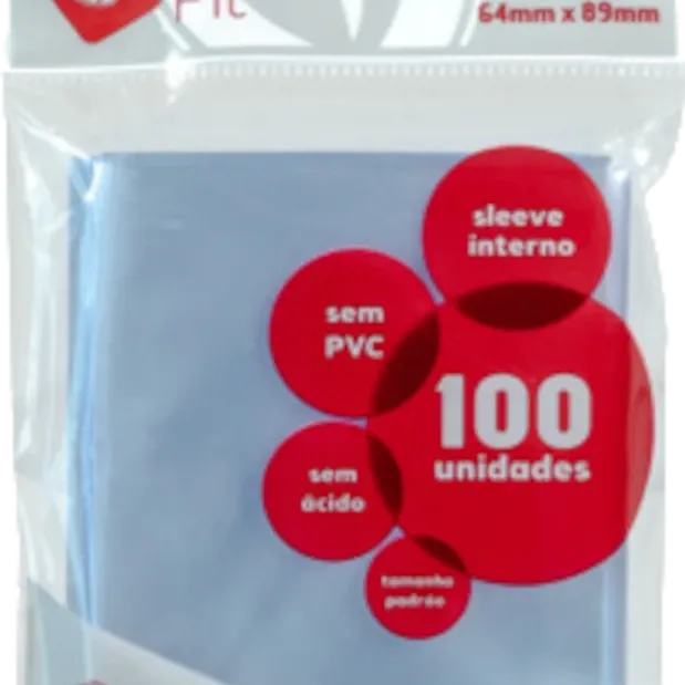 Protetor de Cartas Interno 63,5mm x 89mm (Padrão) Perfect Fit Transparente c/ 100 - Central