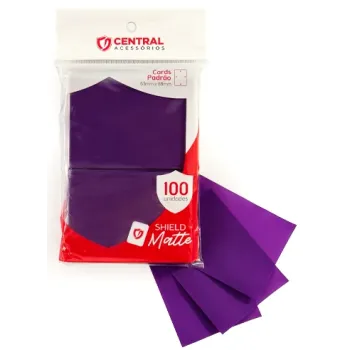 Protetor de Cartas 66mm x 91mm (Padrão) Roxo c/ 100 - Central Protetor de Cartas 66mm x 91mm (Padrão) Roxo c/ 100 - Central