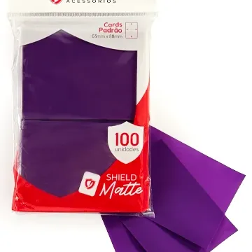 Protetor de Cartas 66mm x 91mm (Padrão) Roxo c/ 100 - Central Protetor de Cartas 66mm x 91mm (Padrão) Roxo c/ 100 - Central