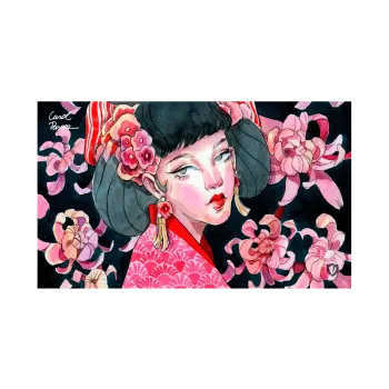 PlayMat Artist Series: Crisântemos (61cm x 35,5cm) - Central Mats PlayMat Artist Series: Crisântemos (61cm x 35,5cm) - Central Mats