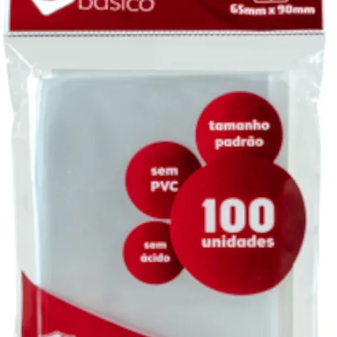 Protetor de Cartas 65mm x 90mm (Padrão) Transparente c/ 100 - Central Protetor de Cartas 65mm x 90mm (Padrão) Transparente c/ 100 - Central