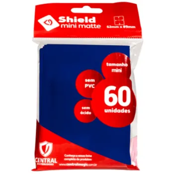 Protetor de Cartas 62mm x 89mm (Small) Azul c/ 60 - Central
