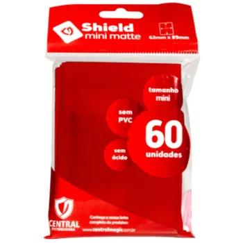 Protetor de Cartas 62mm x 89mm (Small) Vermelho c/ 60 - Central