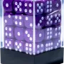 Kit 36 Dados D6 12mm Opaco Roxo c/ Pontos Brancos - Central