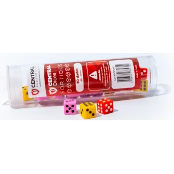 Kit 30 Dados D6 8mm Opaco Sortidos - Central
