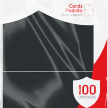 Protetor de Cartas 66mm x 91mm (Padrão) Preto c/ 100 - Central