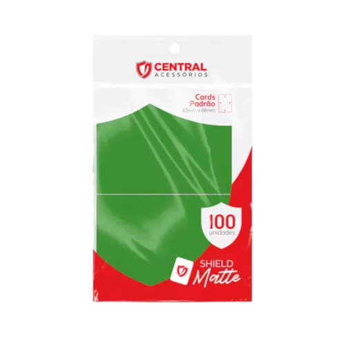 Protetor de Cartas 66mm x 91mm (Padrão) Verde c/ 100 - Central