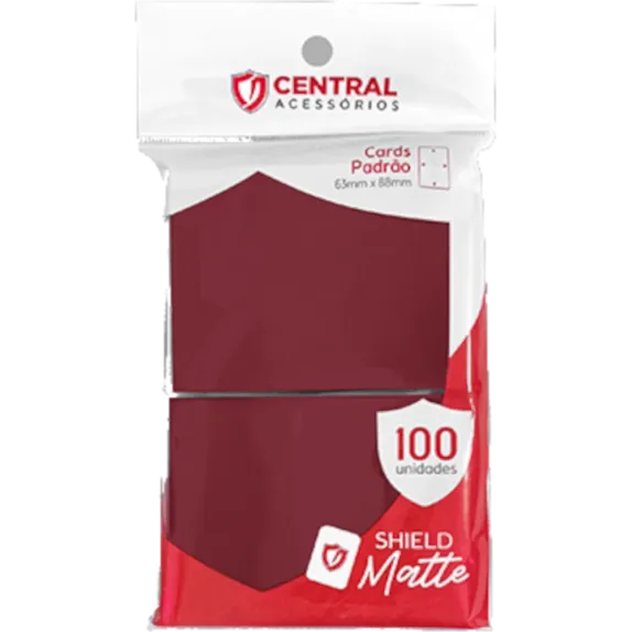 Protetor de Cartas 66mm x 91mm (Padrão) Framboesa c/ 100 - Central