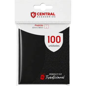 Protetor de Cartas Interno 63,5mm x 89mm (Padrão) Perfect Fit Tradicional: Blackout c/ 100 - Central