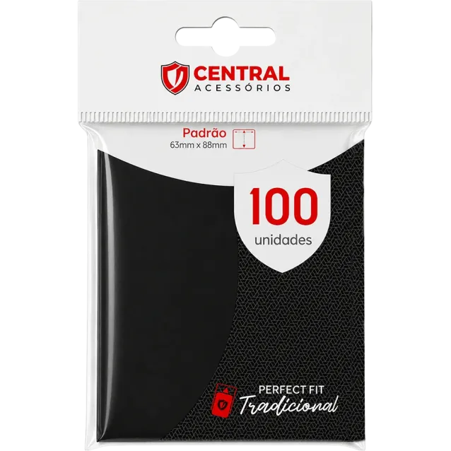 Protetor de Cartas Interno 63,5mm x 89mm (Padrão) Perfect Fit Tradicional: Blackout c/ 100 - Central Protetor de Cartas Interno 63,5mm x 89mm (Padrão) Perfect Fit Tradicional: Blackout c/ 100 - Central