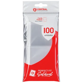 Protetor de Cartas Interno 63mm x 88mm (Padrão) Perfect Fit Transparente Selável c/ 100 - Central
