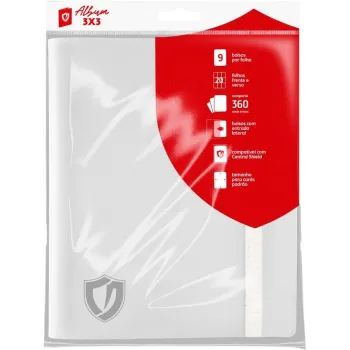 Portfólio 18 bolsos 20 folhas Branco Central Álbum - Central Acessórios