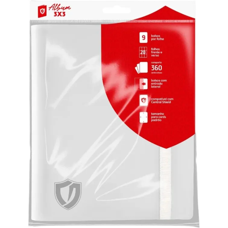 Portfólio 18 bolsos 20 folhas Branco Central Álbum - Central Acessórios Portfólio 18 bolsos 20 folhas Branco Central Álbum - Central Acessórios