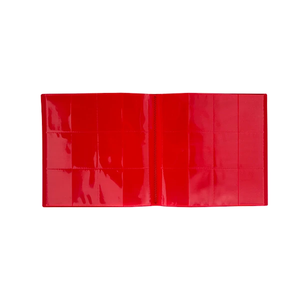 Portfólio 24 bolsos 20 folhas Vermelho Central Álbum - Central Acessórios