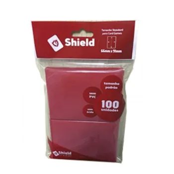 Protetor de Cartas 66mm x 91mm (Padrão) Vermelho c/ 100 - Central