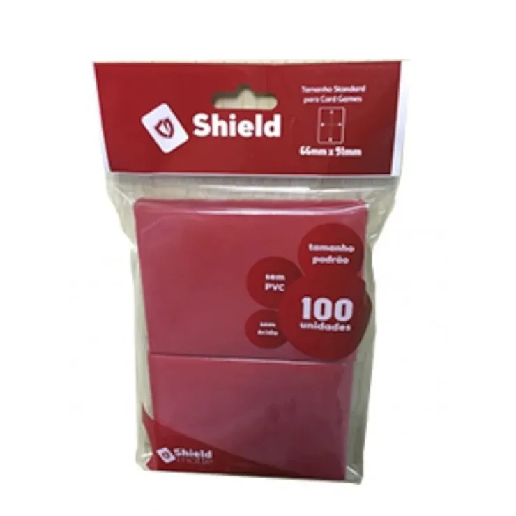 Protetor de Cartas 66mm x 91mm (Padrão) Vermelho c/ 100 - Central