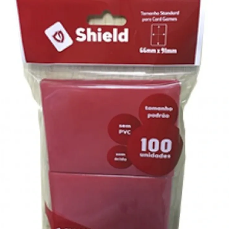 Protetor de Cartas 66mm x 91mm (Padrão) Vermelho c/ 100 - Central
