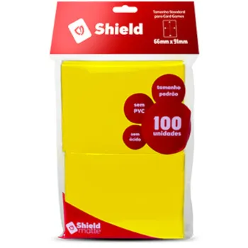 Protetor de Cartas 66mm x 91mm (Padrão) Amarelo c/ 100 - Central