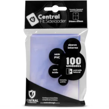 Protetor de Cartas Interno 64mm x 89mm (Padrão) Perfect Fit Transparente Ab. Lateral c/ 100 - Central