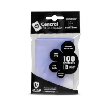 Protetor de Cartas Interno 64mm x 89mm (Padrão) Perfect Fit Transparente Ab. Lateral c/ 100 - Central