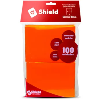 Protetor de Cartas 66mm x 91mm (Padrão) Laranja c/ 100 - Central Protetor de Cartas 66mm x 91mm (Padrão) Laranja c/ 100 - Central