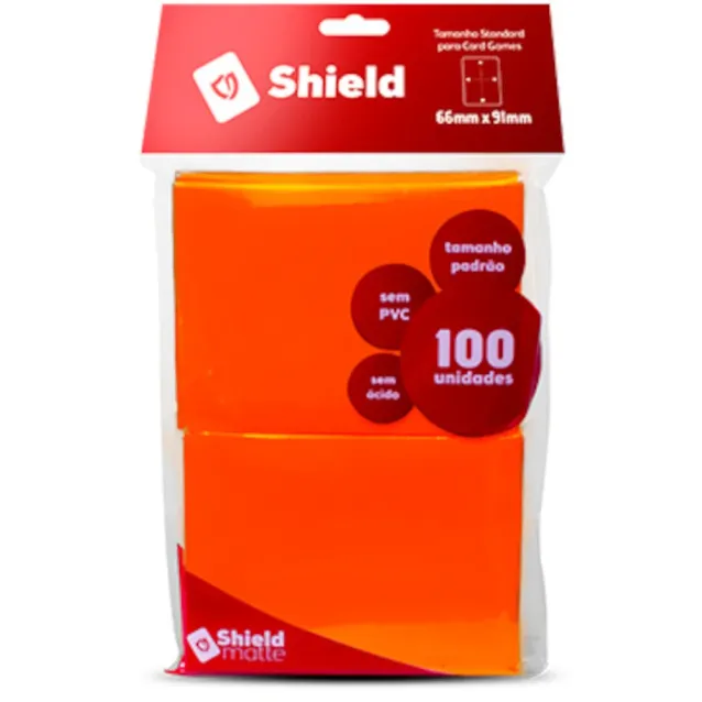 Protetor de Cartas 66mm x 91mm (Padrão) Laranja c/ 100 - Central