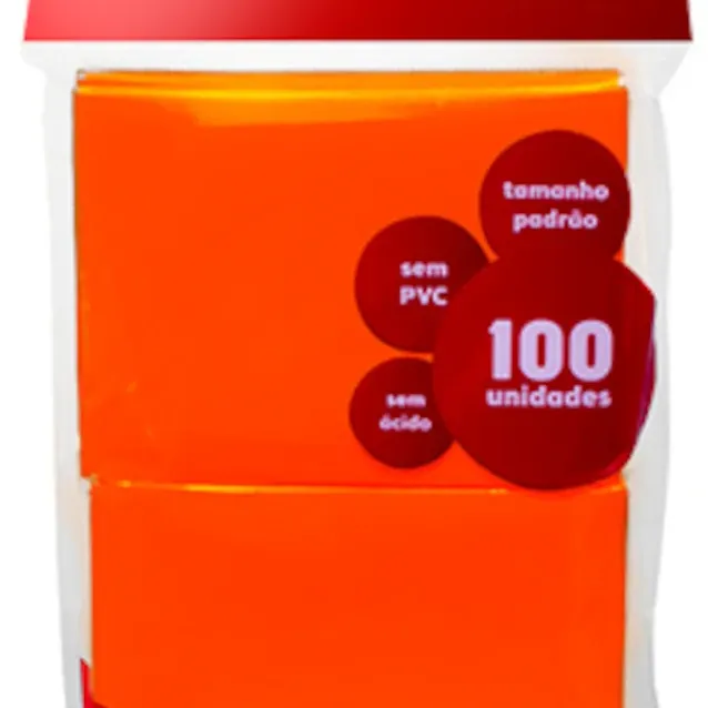 Protetor de Cartas 66mm x 91mm (Padrão) Laranja c/ 100 - Central