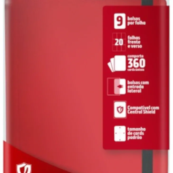 Portfólio 18 bolsos 20 folhas Azul Central Álbum - Central Distribuidora