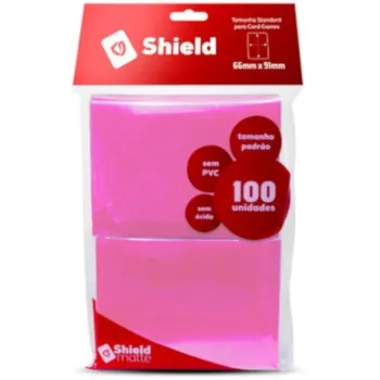 Protetor de Cartas 66mm x 91mm (Padrão) Rosa c/ 100 - Central