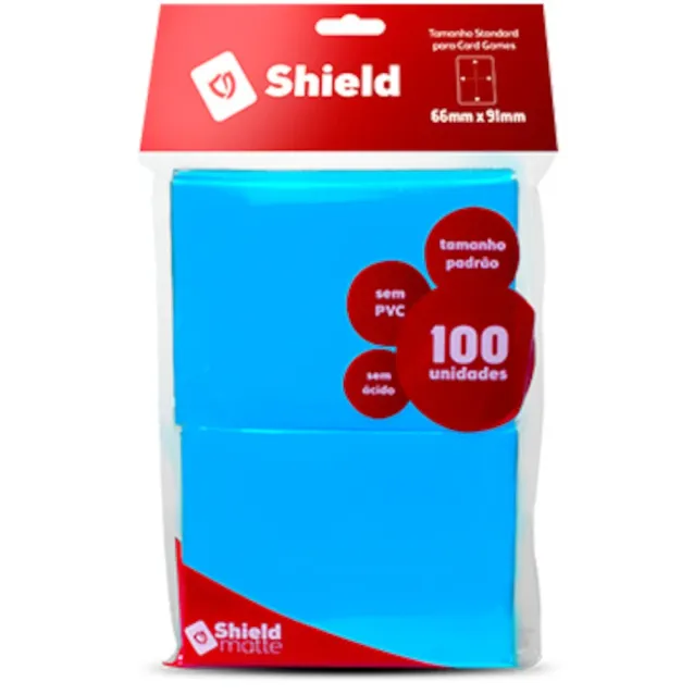 Protetor de Cartas 66mm x 91mm (Padrão) Azul Céu c/ 100 - Central