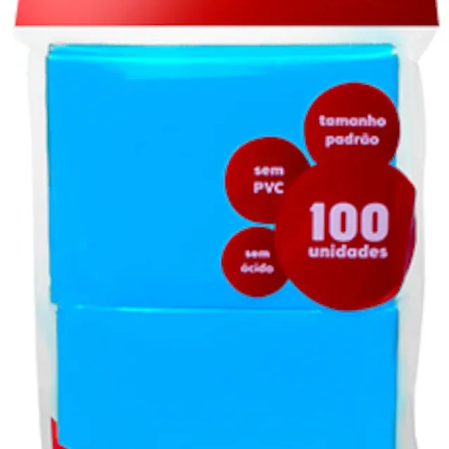 Protetor de Cartas 66mm x 91mm (Padrão) Azul Céu c/ 100 - Central