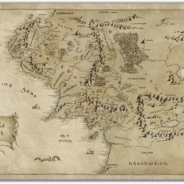 PlayMat Classics Edition: Mapa Terra Média (61cm x 35,5cm) - Central Mats