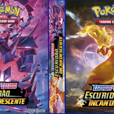 Álbum (Fichário) 3 Argolas Pokémon: EE Escuridão Incandescente