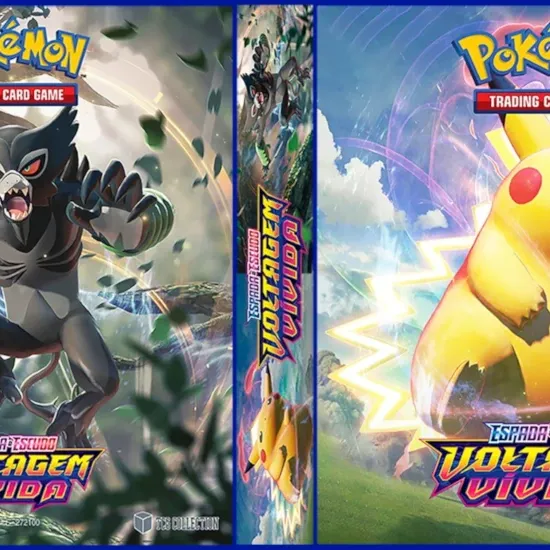 Álbum (Fichário) 3 Argolas Pokémon: EE Voltagem Vívida