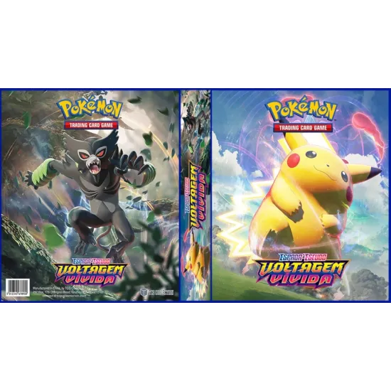 Álbum (Fichário) 3 Argolas Pokémon: EE Voltagem Vívida
