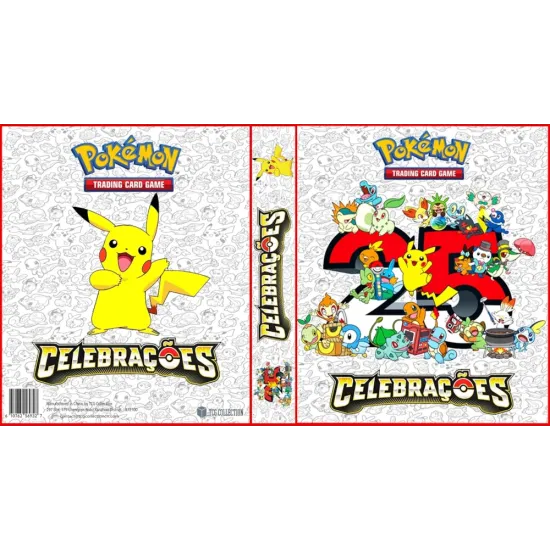 Álbum (Fichário) 3 Argolas Pokémon: Celebrações