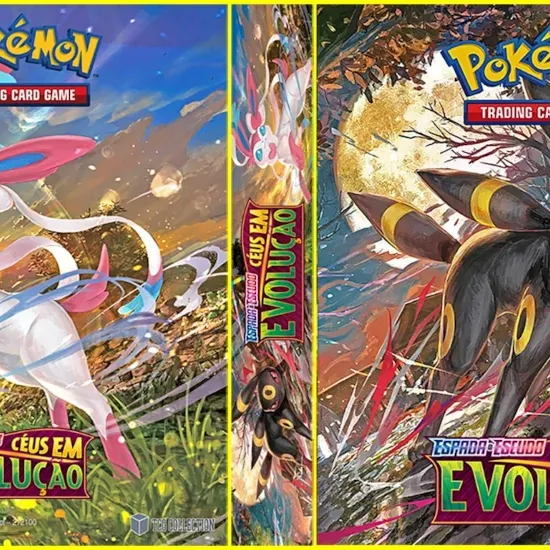 Álbum (Fichário) 3 Argolas Pokémon: EE Céus em Evolução