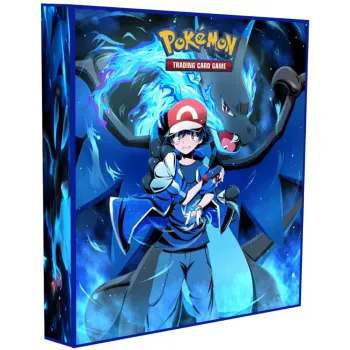 Álbum (Fichário) 3 Argolas Pokémon: Charizard X & Ash