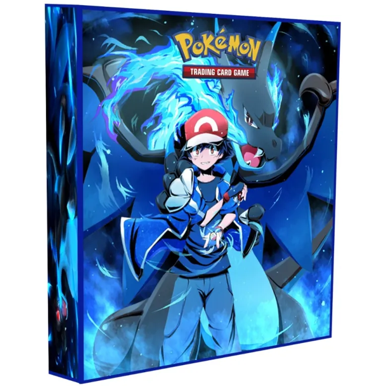 Álbum (Fichário) 3 Argolas Pokémon: Charizard X & Ash