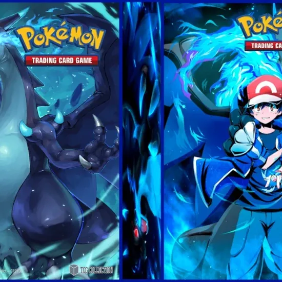 Álbum (Fichário) 3 Argolas Pokémon: Charizard X & Ash