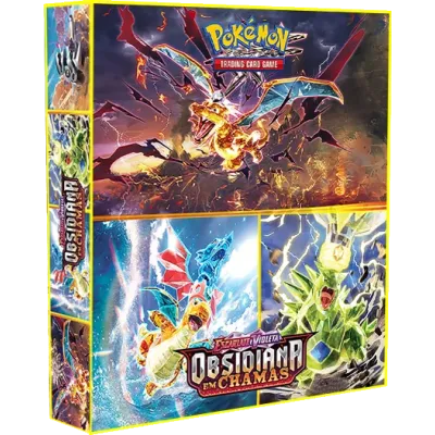 Álbum (Fichário) 3 Argolas Pokémon: EV Obsidiana em Chamas