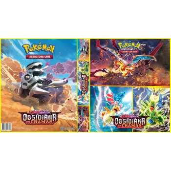 Álbum (Fichário) 3 Argolas Pokémon: EV Obsidiana em Chamas