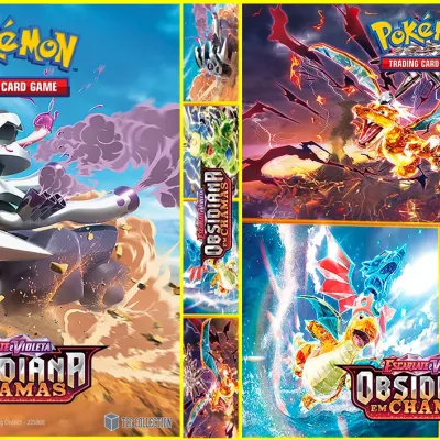 Álbum (Fichário) 3 Argolas Pokémon: EV Obsidiana em Chamas
