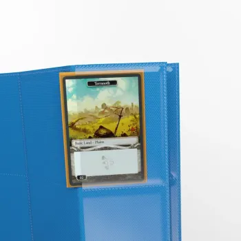 Folha para Fichário 18 Bolsos 11 Furos Alimentação Lateral Azul (envelope c/10) - Gamegenic