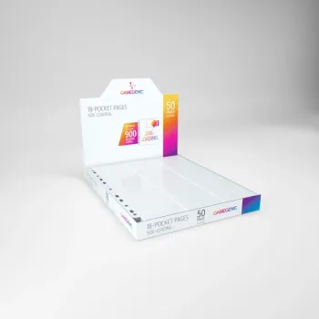 Folha para Fichário 18 Bolsos 11 Furos Alimentação Lateral Branca (pacote c/50) - Gamegenic